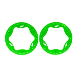 Beadlock rings, rear, green (3.9