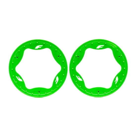 Beadlock rings, rear, green (3.9") (2)