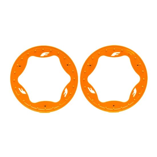 Beadlock rings, rear, orange (3.9") (2)