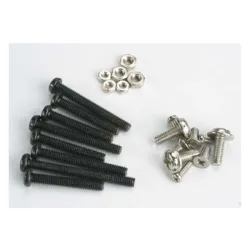 Screw set, machine screw & nut set (black) (Tom Cat/ Spirit)	