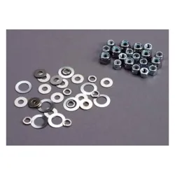 Nut set, lock nuts (3mm (11) and 4mm(7)) & washer set, TRX1252
