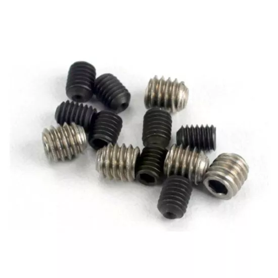 Set (grub) screws, 3x4mm (8)/ 4x4mm (stainless) (4), TRX1548