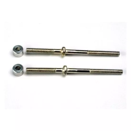 Turnbuckles (54mm) (2)/ 3x6x4mm aluminum spacers (rear cambe, TRX1937