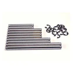 Suspension pin set, hard chrome (w/ E-clips), TRX1939