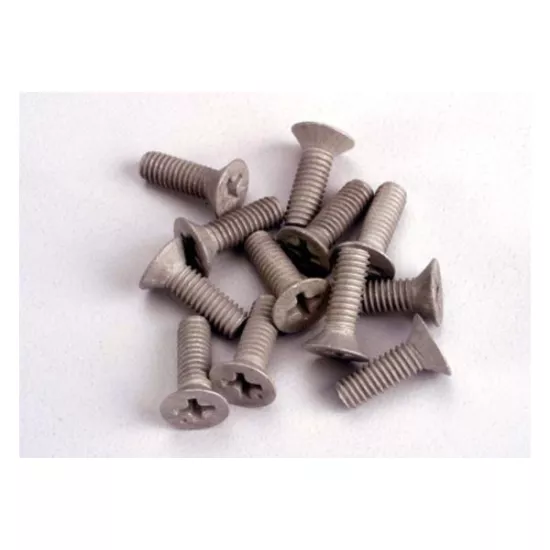 Screws, 4x12mm countersunk machine (Aluminum) (12), TRX1948