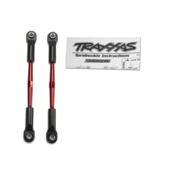 Turnbuckles, aluminum (red-anodized), toe links, 61mm (2)(as, TRX2336X