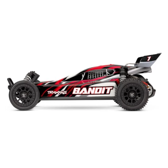 Traxxas BANDIT 1/10 2wd Brushed HD with battery & USB-C charger Red X