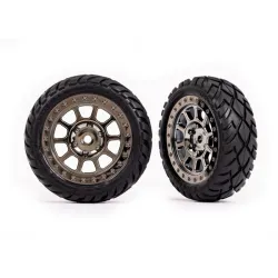 Tires & wheels, assembled (2.2' black chrome wheels, Anaconda 2.2' tires with foam inserts) (2) (Bandit front)