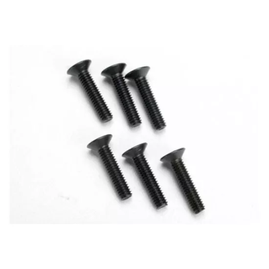 Screws, 4x18mm countersunk machine (hex drive) (6), TRX2547