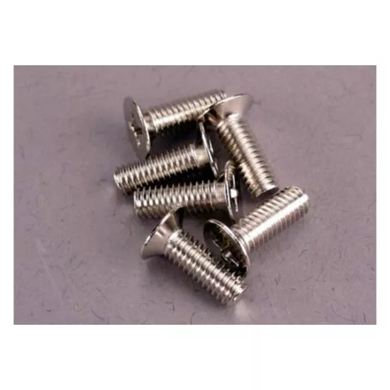 Screws, 4x12mm countersunk machine (100-degree) (6), TRX2548