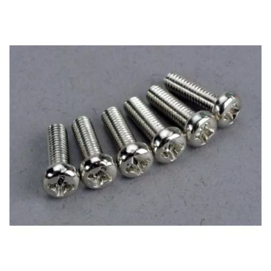 Screws, 3x10mm roundhead machine (6)