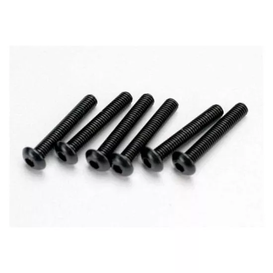 Screws, 3x18mm button-head machine (hex drive) (6), TRX2583