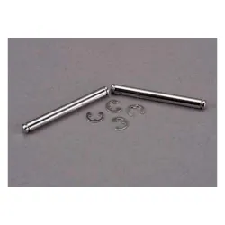 Suspension pins, 31.5mm, chrome (2) w/ E-clips (4), TRX2637