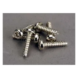 Screws, 3x12mm roundhead self-tapping (6)