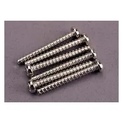 Screws, 3x25mm roundhead self-tapping (6)