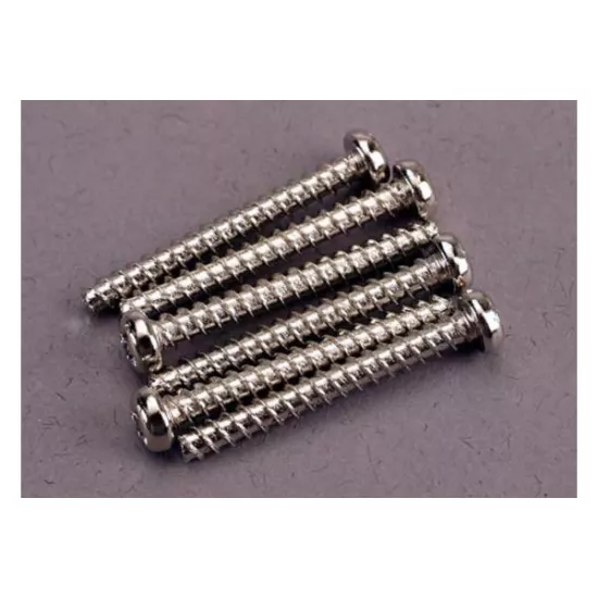 Screws, 3x25mm roundhead self-tapping (6)