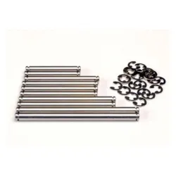 Suspension pin set, stainless steel (w/ E-clips), TRX2739