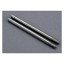 Shock shafts, steel, chrome finish (X-long) (2), TRX2765