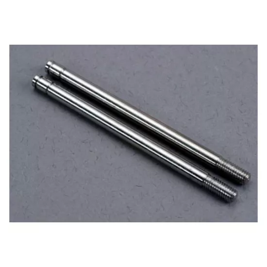 Shock shafts, steel, chrome finish (X-long) (2), TRX2765