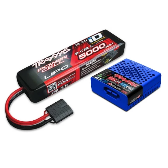 Battery/charger completer pack (includes #2985 charger (1), #2872X 5000mAh 11.1V 3-cell 25C LiPo iD Battery (1))