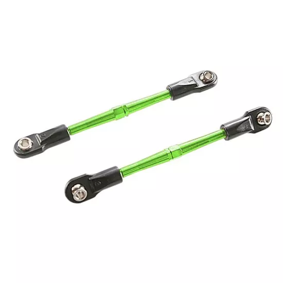 Turnbuckles, aluminum (green-anodized), toe links, 59mm (2) (assembled w/ rod ends & hollow balls) (requires 5mm aluminum wrench #5477)