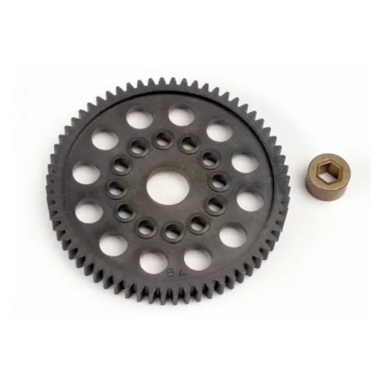 Spur gear (64-Tooth) (32-Pitch) w/bushing, TRX3164