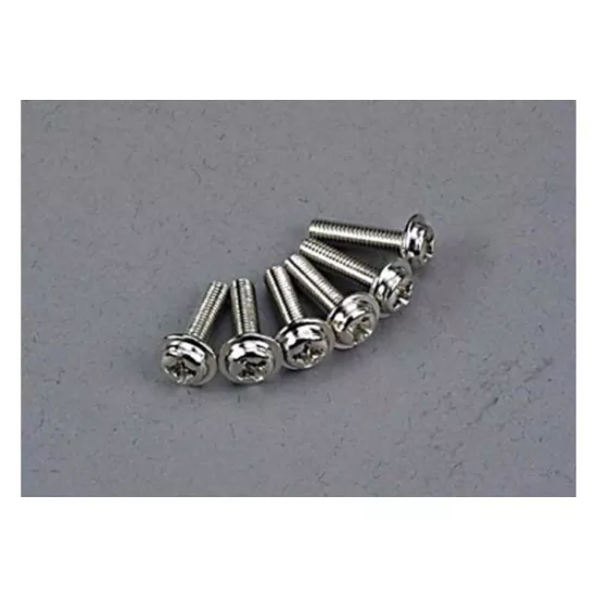 Screws, 3x12mm washerhead machine (6), TRX3186