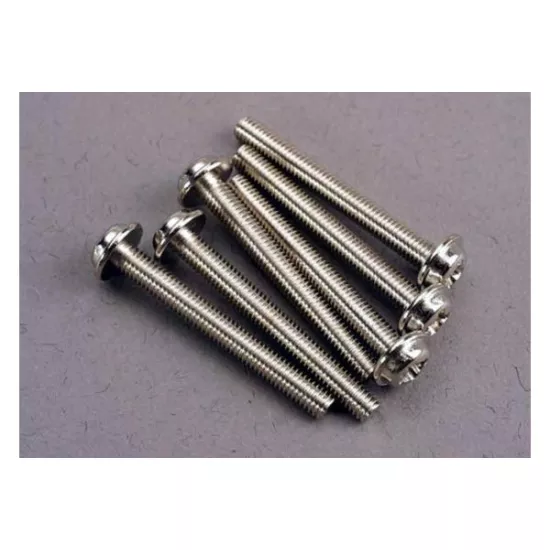 Screws, 3x26mm washerhead machine (6), TRX3194