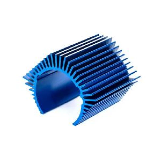 Heat sink, low profile, Velineon 1200XL (aluminum, blue-anodized)