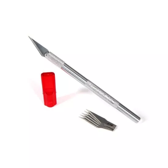 Hobby knife with 5-pack blades