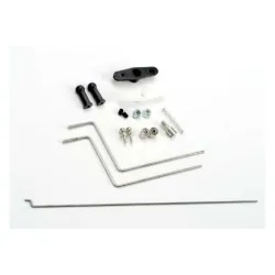 Servo horns (throttle & steering)/plastic rod ends (2)/ meta