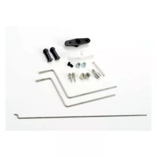 Servo horns (throttle & steering)/plastic rod ends (2)/ meta