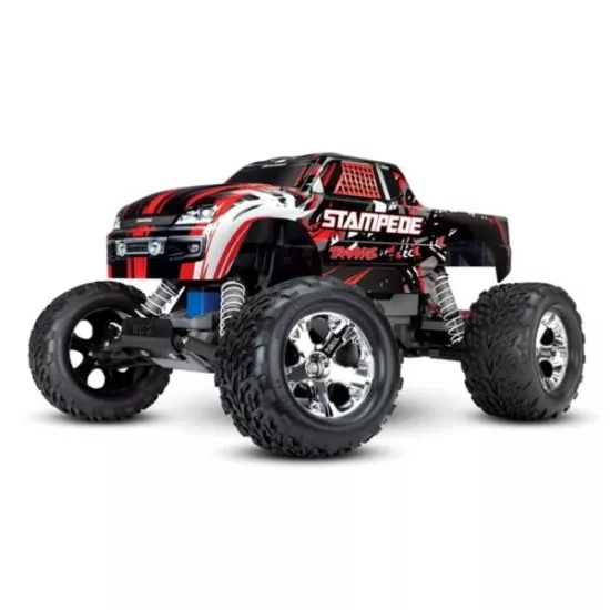 Traxxas Stampede RTR 2.4GHz zonder batterij en lader rood