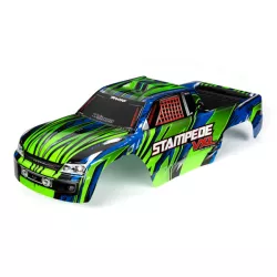 Body, Stampede VXL, green & blue (painted, decals applied)