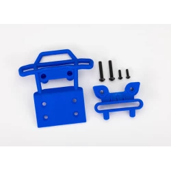 Bumper, front/ bumper mount, front / 4x23mm BCS (2)/ 3x10mm BCS (2) (blue)