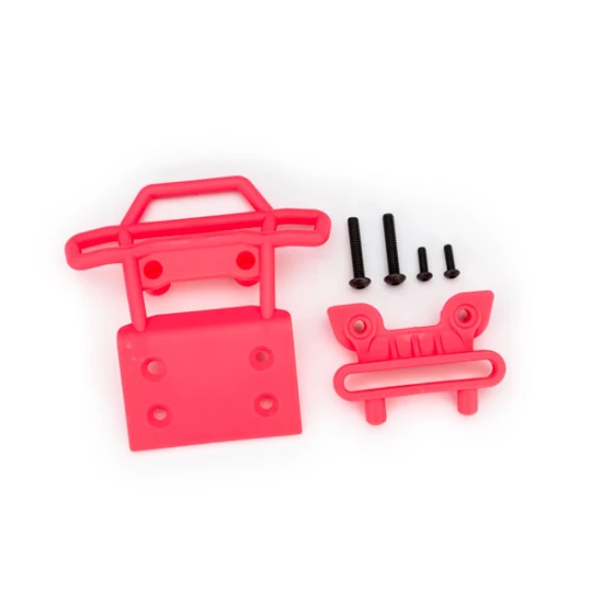 Bumper, voor / bumper bevestiging, voor / 4x23mm schroeven (2) / 3x10mm schroeven (2) (roze)