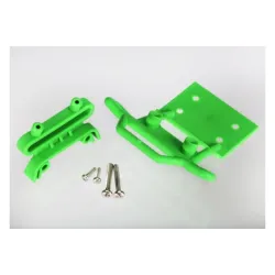 Bumper, front / bumper mount, front / 4x23mm RM (2)/ 3x10mm, TRX3621A