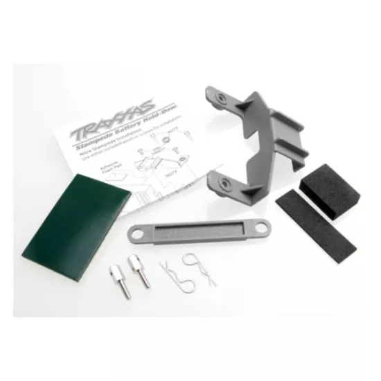 Battery hold-down (grey) (1) / receiver hold-down (grey) (1)