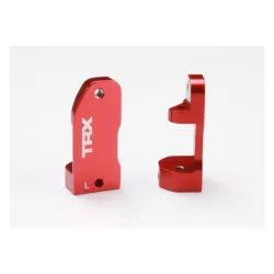 Caster blocks, 30-degree, red-anodized 6061-T6 aluminum (lef