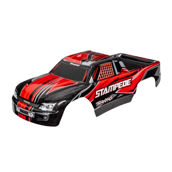 Body, Stampede (also fits Stampede VXL), red (painted, decals applied)