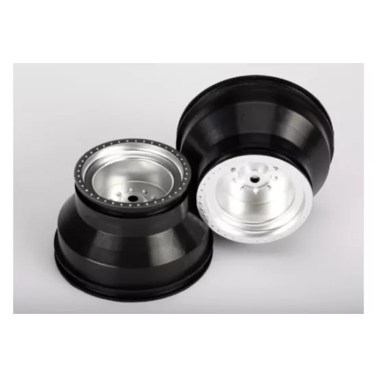 Wheels, Monster Jam replica, satin chrome, dual profile (2.