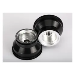 Wheels, Monster Jam replica, satin chrome, dual profile (2.