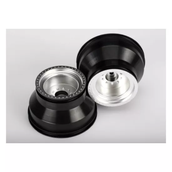 Wheels, Monster Jam replica, satin chrome, dual profile (2.