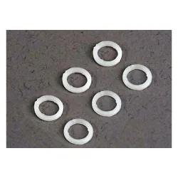 White plastic washers (5x8x1.0mm) (6), TRX3685