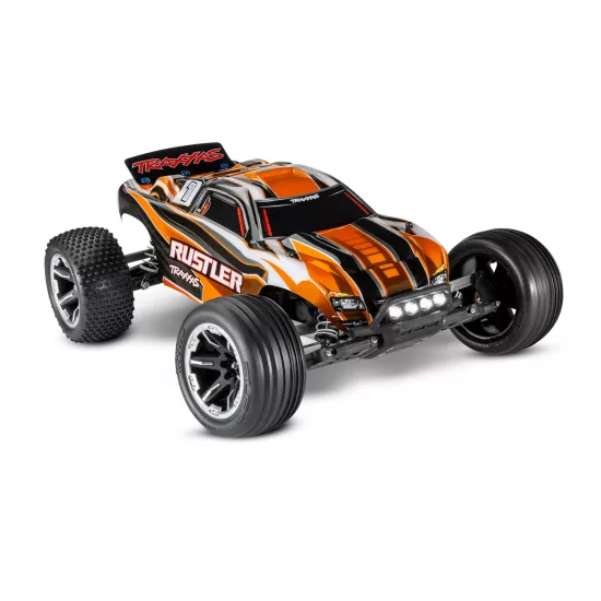 Traxxas Rustler XL5 incl LED verlichting, batterij en 12v lader (Oranje)