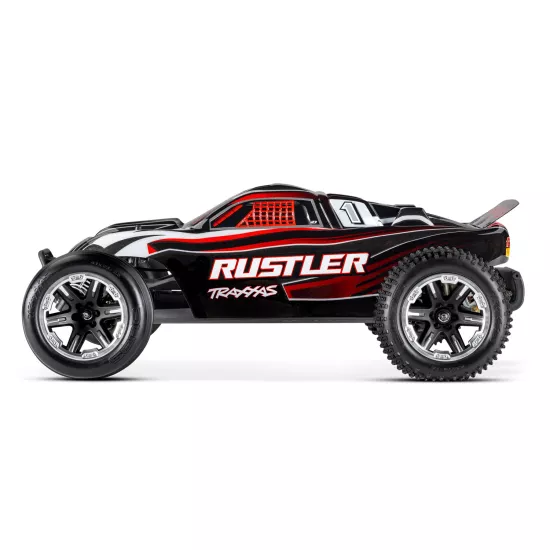 Traxxas Rustler XL5 incl LED verlichting, batterij en 12v lader (Zwart)