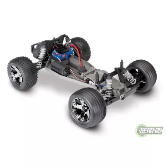 Traxxas Rustler VXL Brushless geel met TSM  zonder batterij en lader