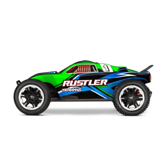 Traxxas Rustler 2wd Brushed incl battery & USB-C charger Green X