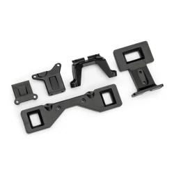 Body mounts (front & rear)/ spacer, front/ body mount bracket, rear (2) (for clipless body mounting) (fits #3695 or 9495 transmission)