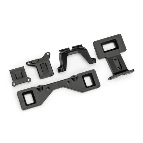Body mounts (front & rear)/ spacer, front/ body mount bracket, rear (2) (for clipless body mounting) (fits #3695 or 9495 transmission)